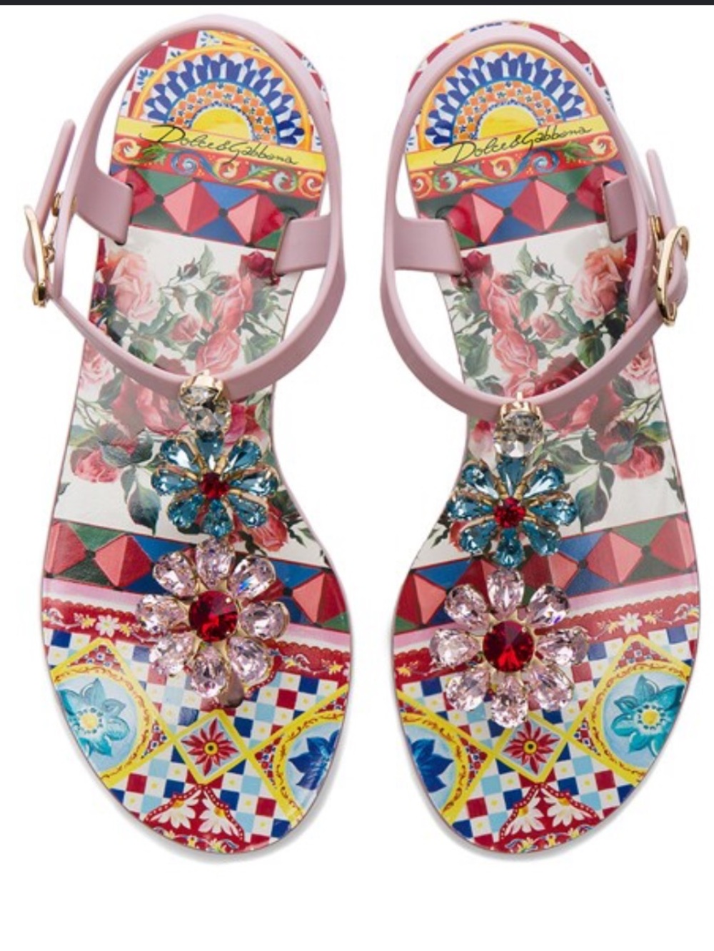 D&G Flower Jewel Jelly Sandal